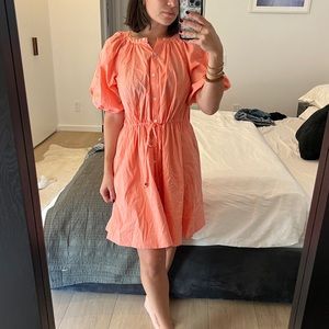 STAUD Peach Dress Sample